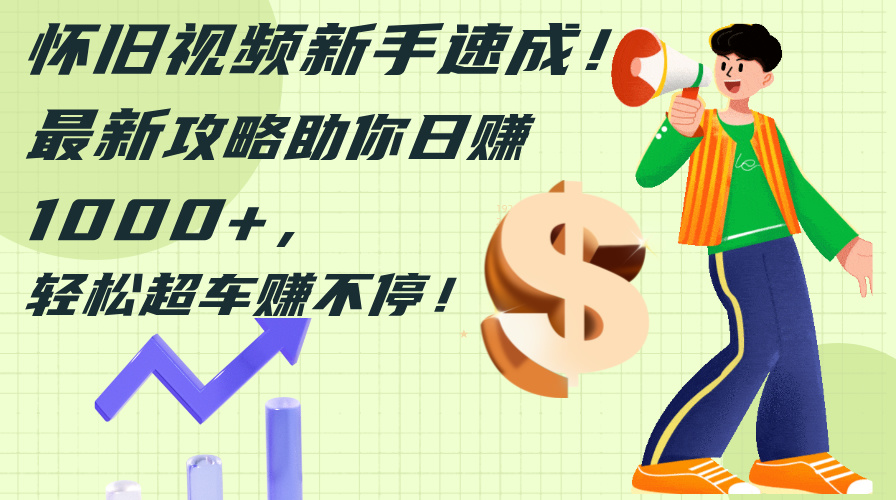 （12250期）怀旧视频新手速成！最新攻略助你日赚1000+，轻松超车赚不停-就去找资源网