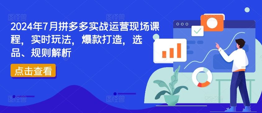 2024年7月拼多多实战运营现场课程，实时玩法，爆款打造，选品、规则解析-就去找资源网