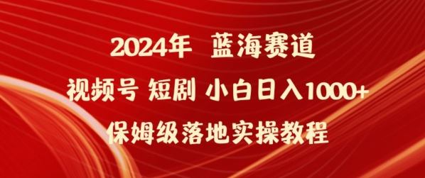 2024年视频号短剧新玩法小白日入1000+保姆级落地实操教程【揭秘】-就去找资源网